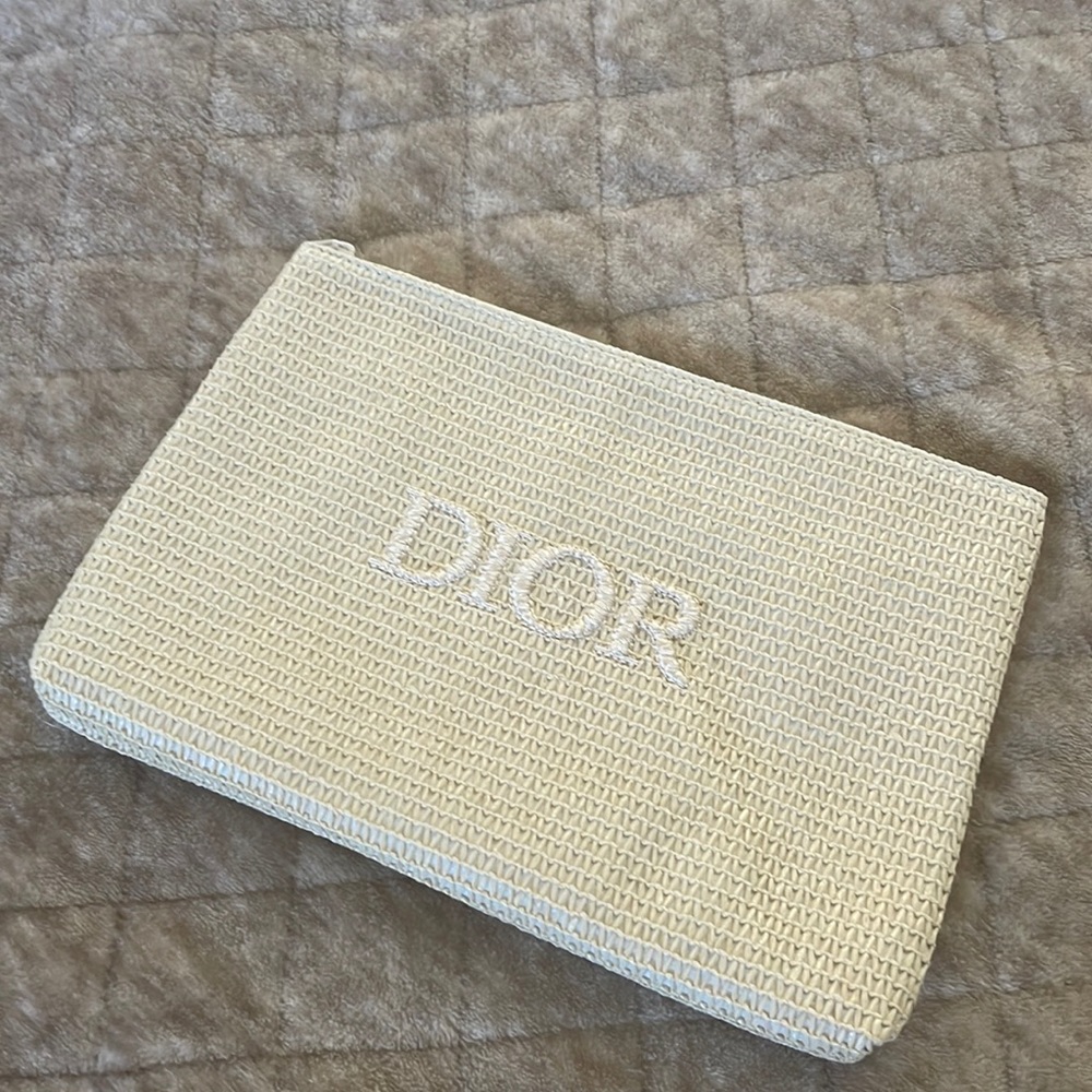 Dior beach clutch